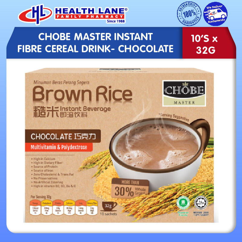 CHOBE MASTER INSTANT FIBRE CEREAL DRINK- COKLAT 10SACx32G